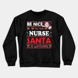 Nurse Santa Christmas Model Crewneck Sweatshirt